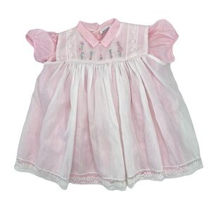 vintage baby girls pinafore‎ dress Nannette